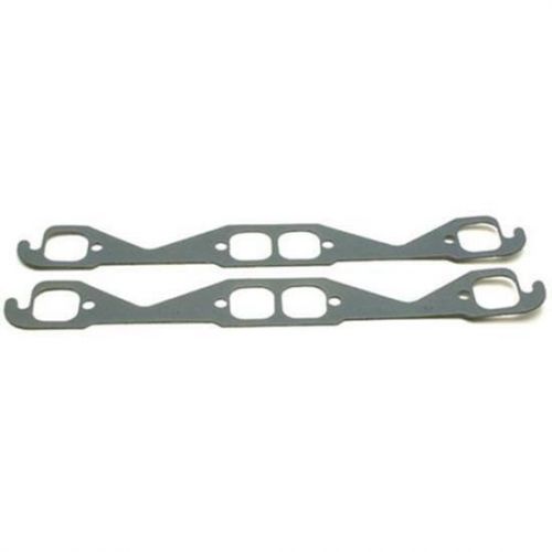 Square port header gaskets &amp; 3/8-16 bolts, fits chevy small block