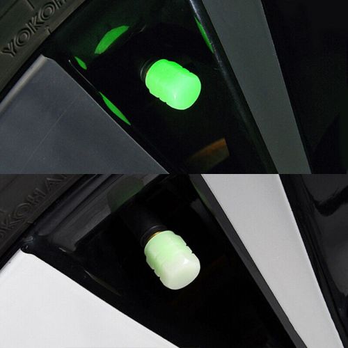 16/8/4x universal fluorescent car tire valve caps luminous tire valve stem caps•