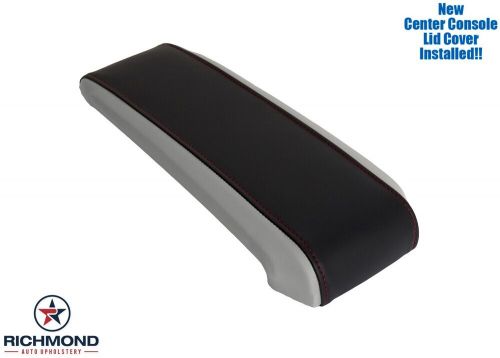 2017 gmc terrain denali -genuine leather center console lid cover, black &amp; gray