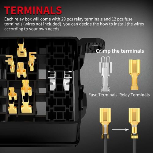 Versatile 12v relay box &amp; 6-slot fuse holder kit for boat &amp; truck applications