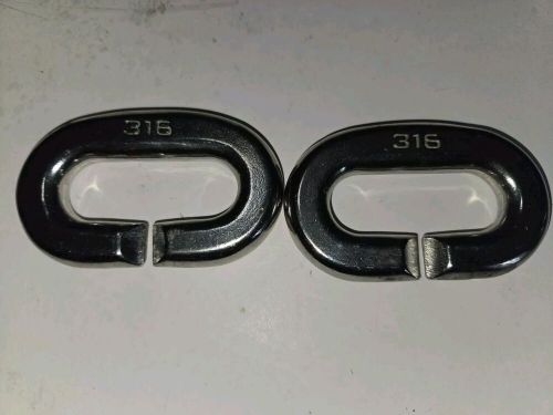 Set of 2 sister clip quick link heavy duty chain connectors sz 13 3&#034; x 1.75&#034;