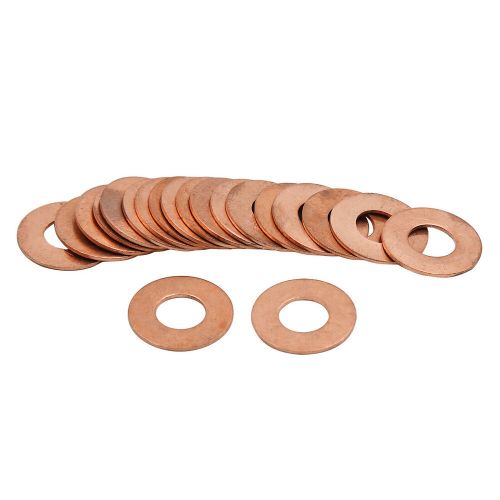 20pcs 10mm inner dia copper washers flat sealing gaskets ring for car