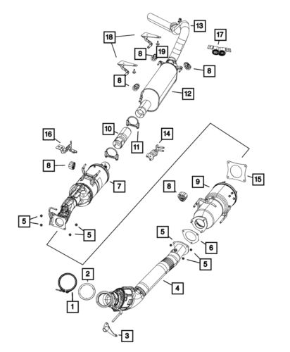 Genuine mopar catalytic converter 68371833aa