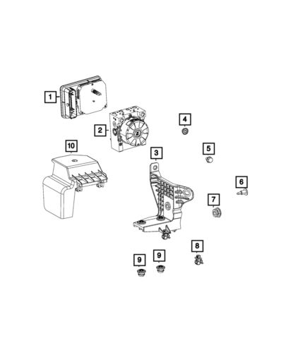 Genuine mopar anti-lock brake module bracket 68274355ab