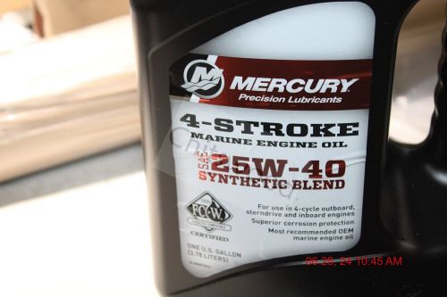 Mercruiser oem synthetic blend 25w-40 engine oil 92-8m0078630 gallon