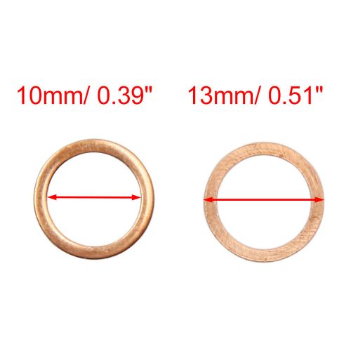 20pcs 10mm inner dmr. copper washers flat seals ring for car-