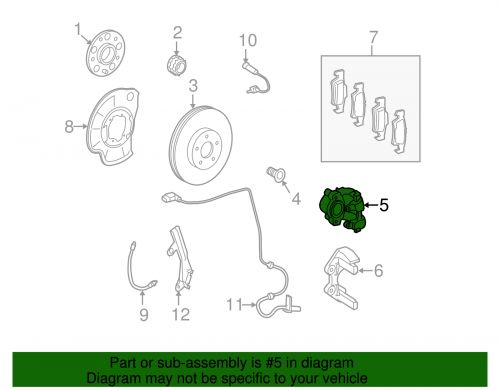 Genuine mercedes-benz caliper 221-423-03-81-64