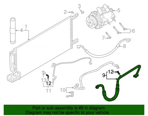 Genuine gm air conditioning refrigerant suction hose 10315021