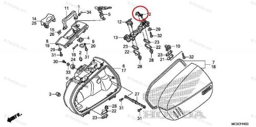 New genuine honda bracket comp saddle bag 81255-mcs-g00