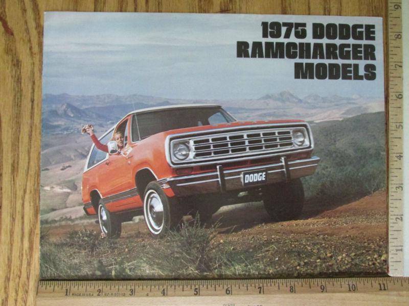 1975 75 dodge ramcharger sales brochure original