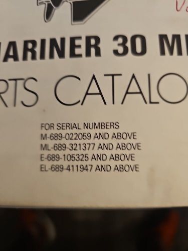 Mariner 30 hp me parts catalog