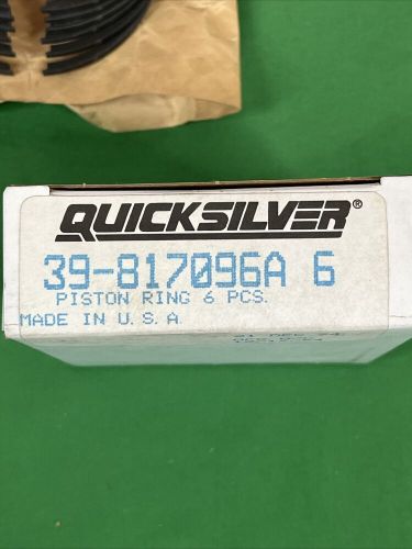 Oem quicksilver mercury piston rings 39-817096a6 piston rings nos *set of 6*