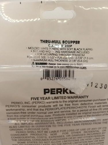 Perko 0323dp 323 thru-hull scupper for 1.5&#034; hose boat through-transom mount