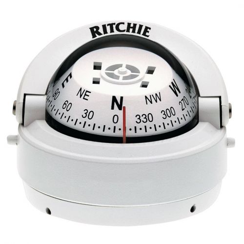 Ritchie s-53w explorer™ surface mount compass (designer white)