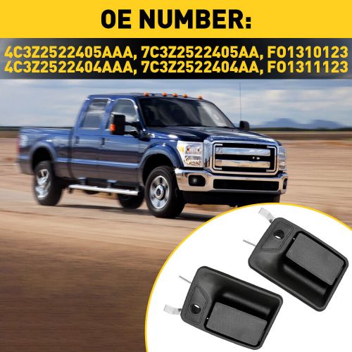 Door handle set for 1999-2016 ford super duty f-250 front left+right black 2pcs