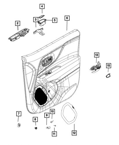 Genuine mopar pull cup mat right 5vz27lxhaa