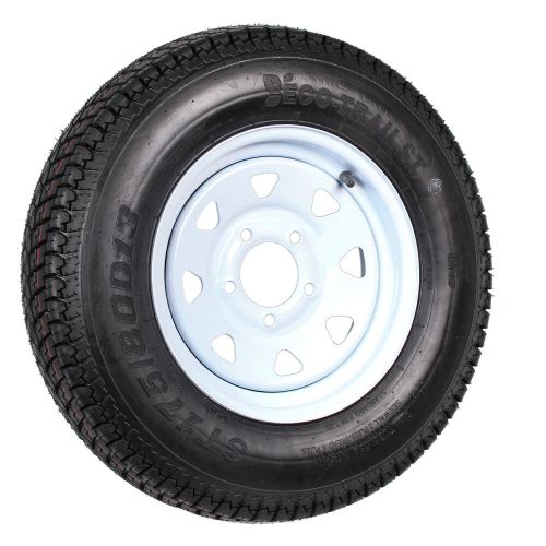 Eco trailer tire rim st175/80d13 175/80 b78-13 lrc 5 lug wheel white spoke