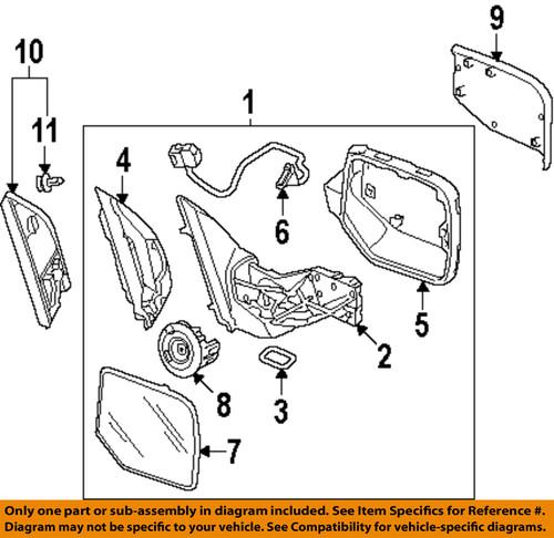 Honda oem 76208szaa11za outside mirrors-mirror assembly