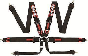 Racequip 851001rqp 6 point harness camlock fia pull down adjust clip-in/wrap