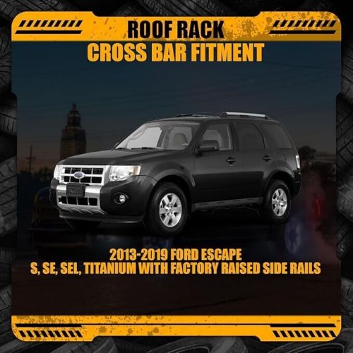 Roof rack rail for 2013-2019 ford escape luggage cargo cross bars baggage