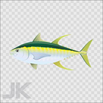 Sticker decals fish salt water yellowfin tuna l 0500 xf92f