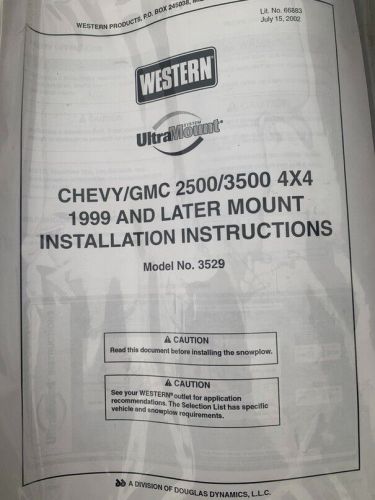 Western 67981-1 g.m. mount assy #3529, product superseded to p/n# 67981-2