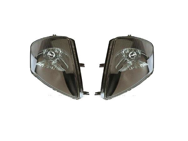 00-02 mitsubishi eclipse black headlight pair left+right halogen headlamp set 