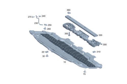 Genuine mercedes-benz trim under-ride guard 254-520-00-00
