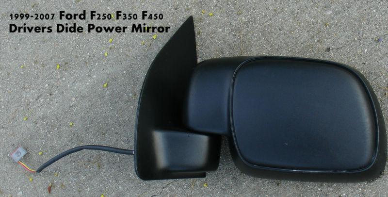 99 00 01 02 03 04 05 06 07 ford f250 f350 f450 drivers side power mirror black