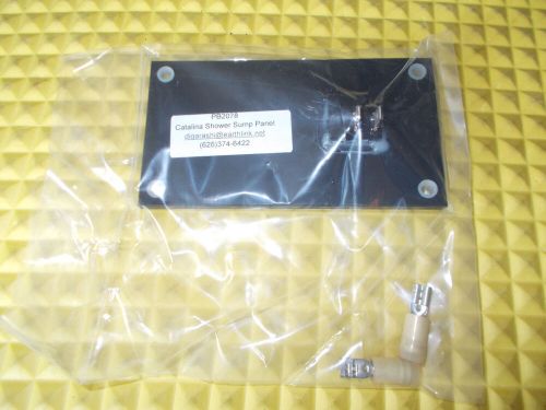 Shower sump pump panel for catalina sailboat marine 4.25&#034; x 2.5&#034; whit/blk pb2078