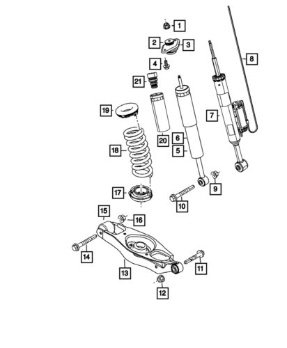 Genuine mopar suspension shock absorber right 68616170aa