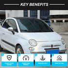 Black front windshield sunshade uv block visor cover for fiat 500 2010-2024-