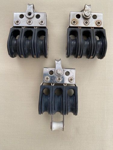 3 harken triple bullet block sailing hardware sailboat rigging