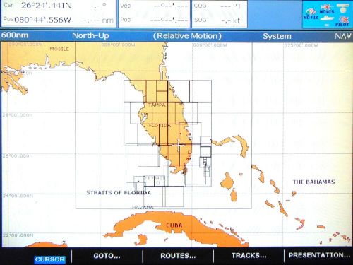 Navionics 4gb cf chart card cf/632p+ &#034;central &amp; southern florida&#034; v02.22 tested