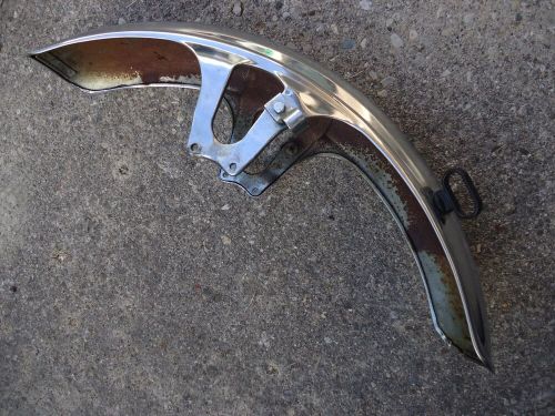 1982-1985 honda nighthawk cb450 chrome front fender mud guard flap oem cb450sc