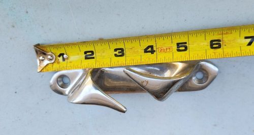 Pair of stainless bow skene chocks 6&#034; long sailing boating