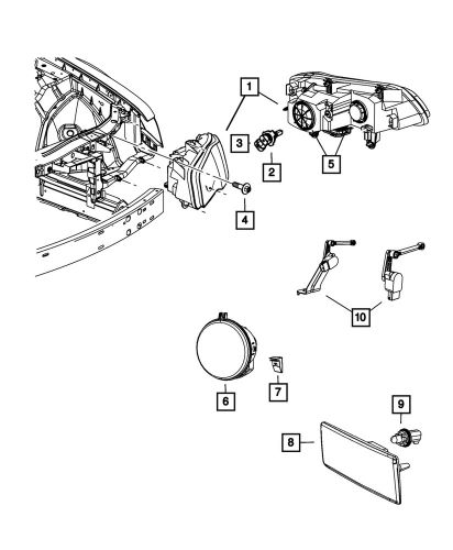 Genuine mopar front fog lamp 2ame82021a