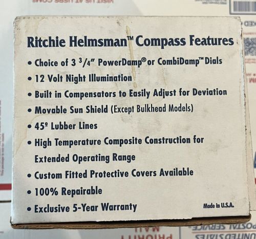 Ritchie helmsman bracket mount compass black hb-741 12v marine