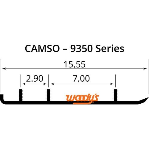 Woodys 8&#034; carbide runners ski-doo blow molded skis wsd-9350