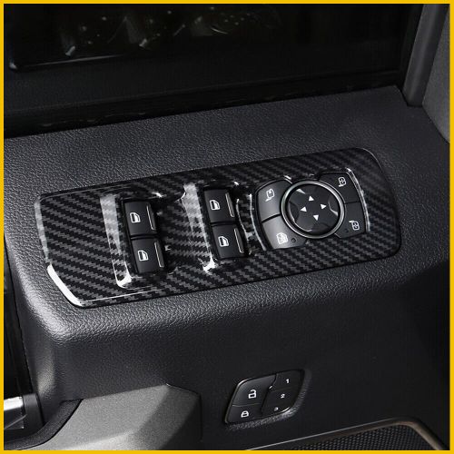 For 2015-2020 f150 ford f-150 carbon fiber window lift switch button panel cover