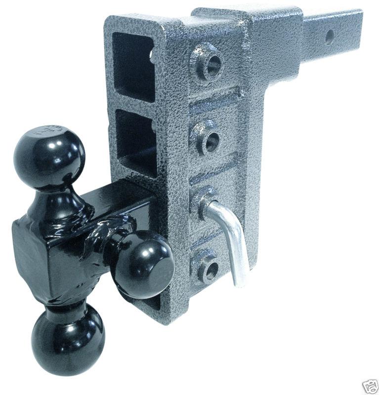 Gen•y tri-ball,drop/raise 7.5",adjustable hitch standard 2" solid receiver hitch