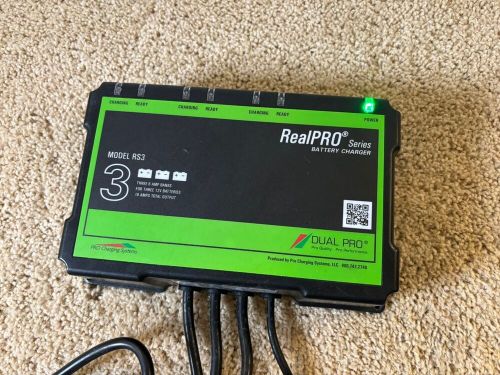 Dual pro rs3 battery charger 3 bank 18 amps real pro series rs3lith