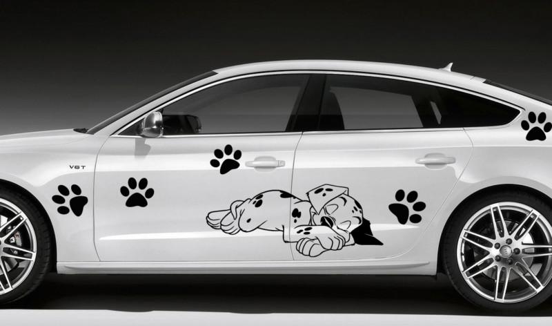 Pyppy dalmatian dog car side vinyl decal graphics sticker d11