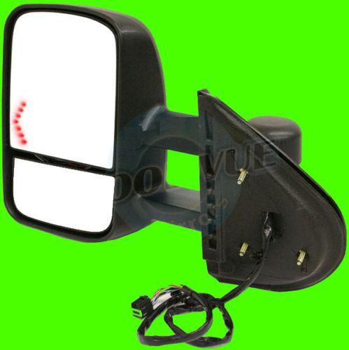 2008 2009 2010 2011 gmc sierra 2500 3500 hd lh side tow extend mirror w/signal 