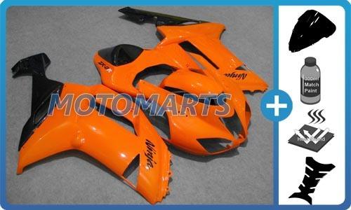 5 in 1 bundle for kawasaki ninja zx6r 07 08 body kit fairing & windscreen aj