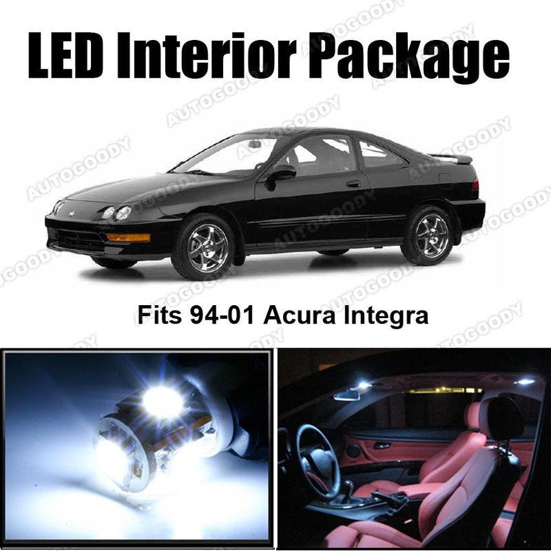 6x white led lights interior package deal acura integra