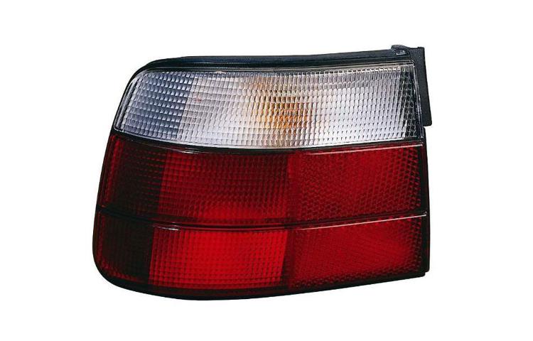 Left driver replacement red/clear outer tail light 89-95 bmw e34 5-series 4dr