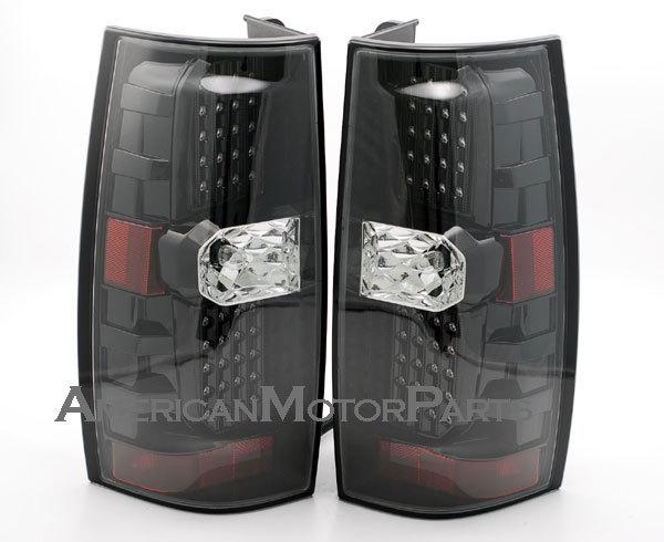 Depo pair euro style black altezza tail lights w/ led 07-08 chevy suburban tahoe