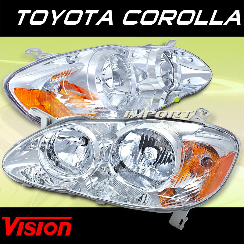 Toyota 05-08 corolla vision pair replacement left right headlights assembly lamp