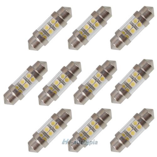 10x new pure white 31mm 6 smd 1210 led car interior festoon dome bulb light lamp